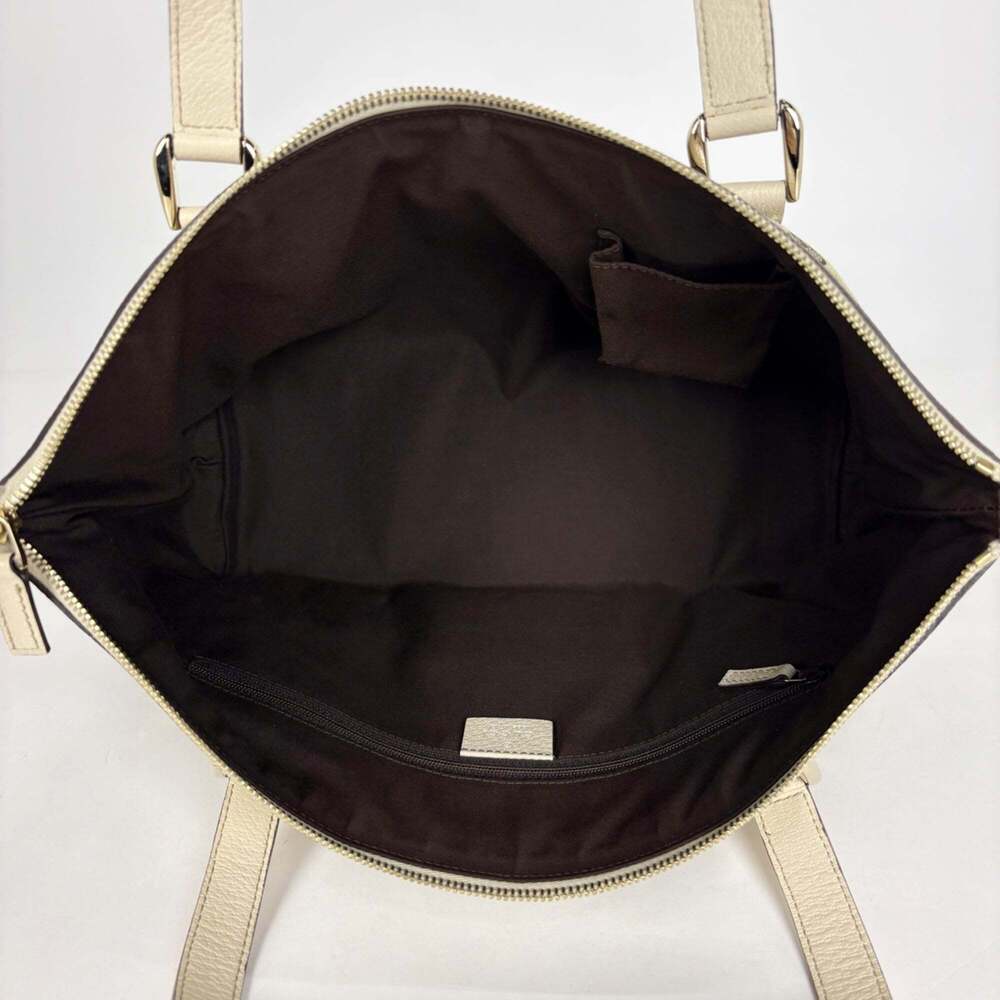 GUCCI Authentic Cream Canvas Tote Bag - Picture 8 of 9